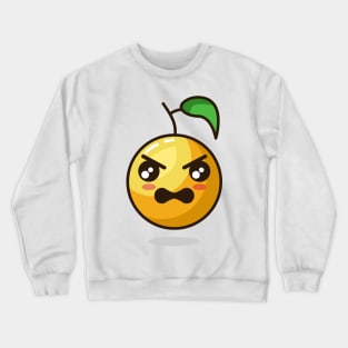 emoji orange angry react Crewneck Sweatshirt